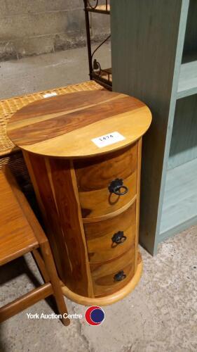3 Drawer circular side table