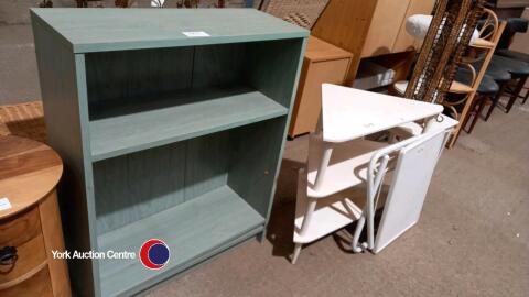 Shelving unit, corner shelving unit plus folding table