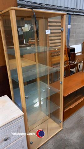 Glass/mirror back display unit