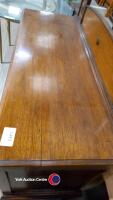 Oak sideboard, 2 drawer, 2 cupboards with carved detailing dimensions 122 cm x depth 47 cm x 113cm - 3