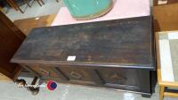 Large oak blanket chest/trunk - 2