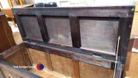 Large oak blanket chest/trunk - 4