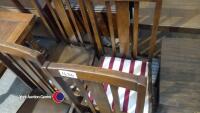 5 leaf top extending wooden dining table and 4 chairs - 3