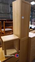 Tall slim cupboard with glass door top