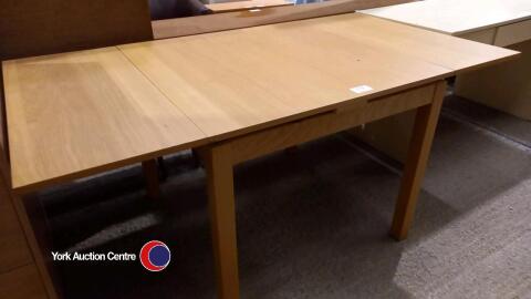 Ikea extendable wooden dining table