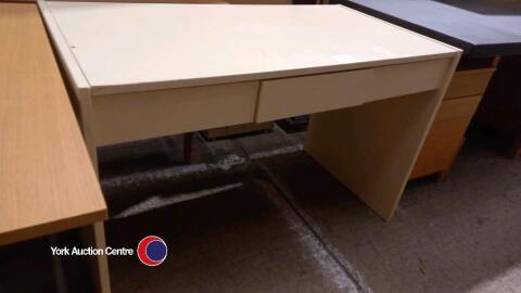 Painted wooden desk with drawers