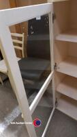 Wooden painted 3 tier cupboard with glass doors - 3