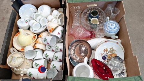 2 x boxes of tea ware etc