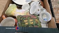 2 x boxes of glass and pottery - 3