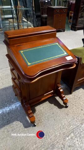 Contemporary wooden small writing bureau