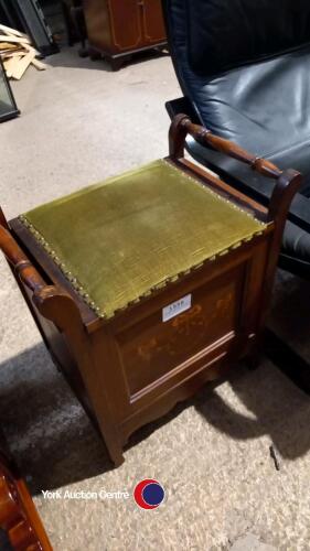 Wooden storage box seat