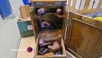 Vintage wooden pipe cupboard with pipes - 2