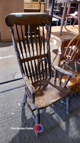 Old pine farmhouse chair