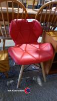 Modern red bedroom chair - 2