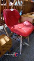 Modern red bedroom chair - 3