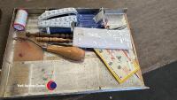 Inlaid sewing box and contents - 4