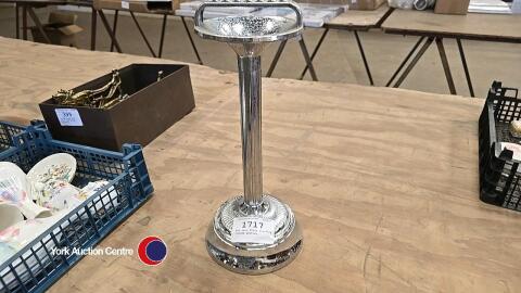 Art deco floor standing chrome ashtray