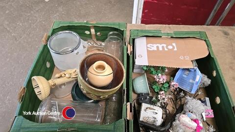 2 x boxes of miscellaneous bric a brac