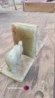 Onyx baby elephant book ends - 3