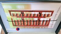 Chinese abacus on marble base in box - 3