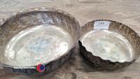 2 ornate sliver plated bowls