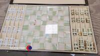 Large onyx chess set in box