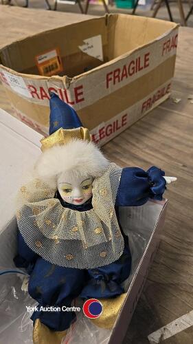 Clown with porcelain hands and face, 80s/90s