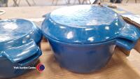2 x Nacco blue casserole pans - 2
