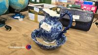 Blue wash jug and bowl - 2