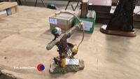 1992 figure of Kneeling Archer by K Fallon, HSC Holland Studio Craft, 10in h - 2