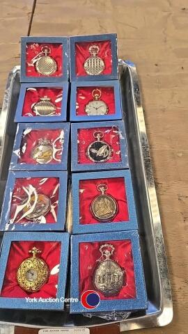 10 x quartz pocket watches