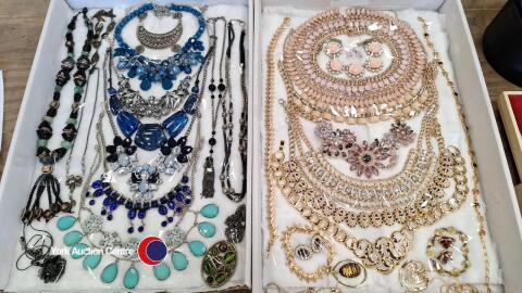 2 x large trays of fashion jewellery