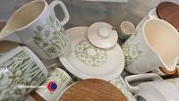 Duchess Travquility coffee set, various Wedgwood white plates and Hornsea tea set including containers - 4