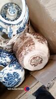 Palissy 'Avon' 2 sets of tea ware, Brown & Blue - 3