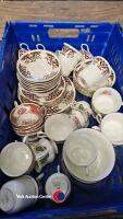 2 boxes of China including Colclough tea set, Shelley and Royal Albert cups & saucers - 3