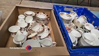 2 boxes of China including Colclough tea set, Shelley and Royal Albert cups & saucers - 4