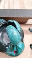 Blue china ornaments includes: bunny, seal, penguin, duck, large owl, large polar bear all immaculate condition, horse, condition as found - 5