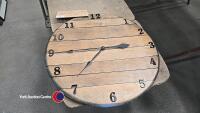 Large oak barrel clock
