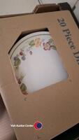 2 x Boxes of tableware inc 20 piece dinner set - 2