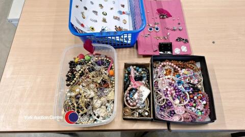 Two boxes of costume jewellery