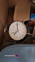 2 x Boxes of mixed ornaments and clocks - 2
