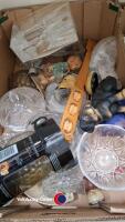 2 x Boxes of mixed glassware, crystal and ornaments - 2