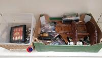 Box of collectable decorative spoons and alcohol miniatures