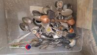 Box of collectable decorative spoons and alcohol miniatures - 3