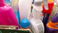 Box of household cleaning products - 2