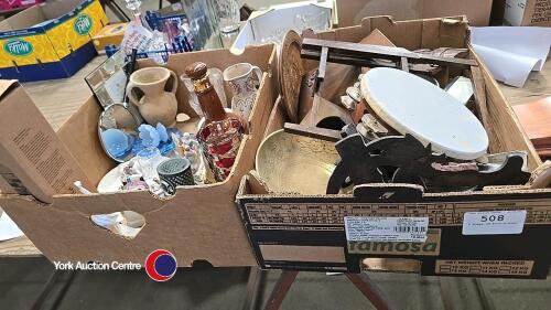 2 boxes of bric-a-brac