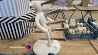Original vintage Raffaele Iannello Voodoo / The Ex knife block and 5 knives