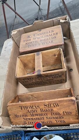 Three advertising boxes