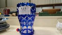 Blue glass vase - 2