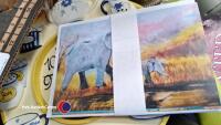 Box of miscellaneous items inc Alfred Meakin pottery and table/bedside lamp - 5
